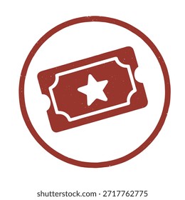 Vector del sello del logotipo del icono del boleto en el fondo blanco
Icono de sello de Vector