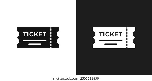 Ticket icon logo set vector