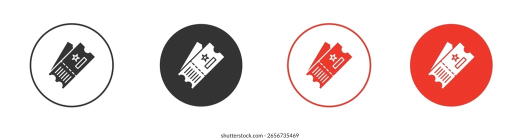 Icono del boleto para el logotipo, símbolo de la muestra del Vector para el diseño