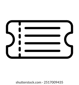 Ticket icon in minimalist style