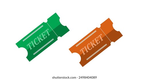 Ticket Icon on Black and White Vector Backgrounds