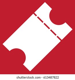 Ticket icon on red background