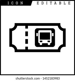 Ticket icon on white background. Vector illustration.
