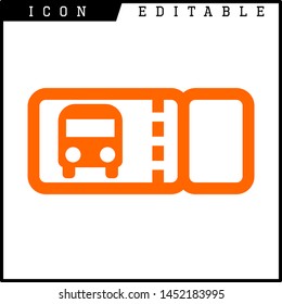 Ticket icon on white background. Vector illustration.