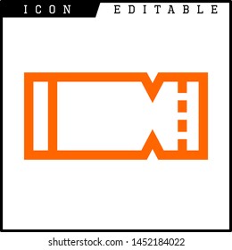 Ticket icon on white background. Vector illustration.