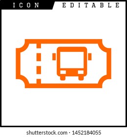 Ticket icon on white background. Vector illustration.