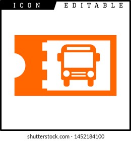 Ticket icon on white background. Vector illustration.