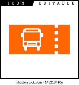 Ticket icon on white background. Vector illustration.