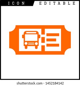 Ticket icon on white background. Vector illustration.