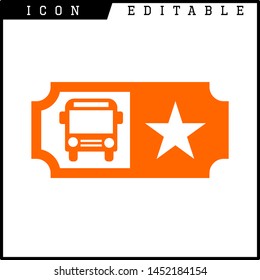 Ticket icon on white background. Vector illustration.