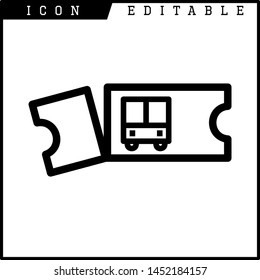 Ticket icon on white background. Vector illustration.