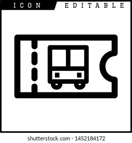 Ticket icon on white background. Vector illustration.