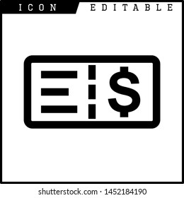 Ticket icon on white background. Vector illustration.