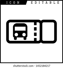 Ticket icon on white background. Vector illustration.