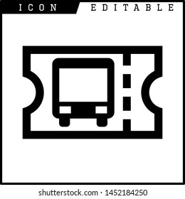 Ticket icon on white background. Vector illustration.