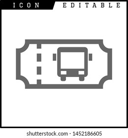 Ticket icon on white background. Vector illustration.