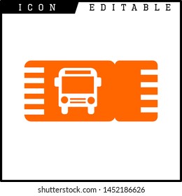 Ticket icon on white background. Vector illustration.