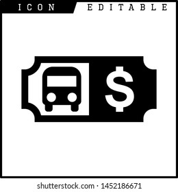 Ticket icon on white background. Vector illustration.
