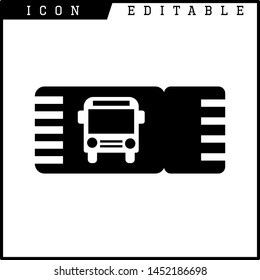 Ticket icon on white background. Vector illustration.