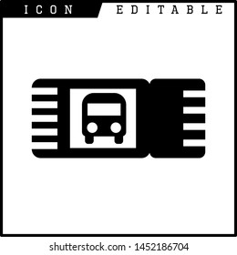 Ticket icon on white background. Vector illustration.
