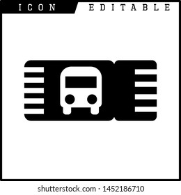 Ticket icon on white background. Vector illustration.