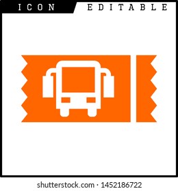 Ticket icon on white background. Vector illustration.
