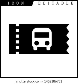 Ticket icon on white background. Vector illustration.
