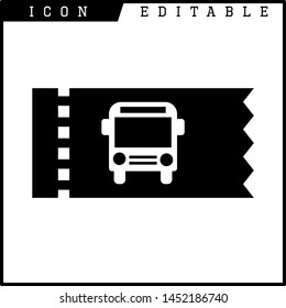 Ticket icon on white background. Vector illustration.