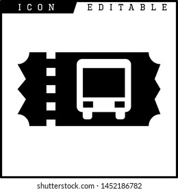Ticket icon on white background. Vector illustration.