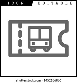 Ticket icon on white background. Vector illustration.
