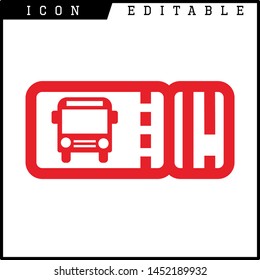 Ticket icon on white background. Vector illustration.