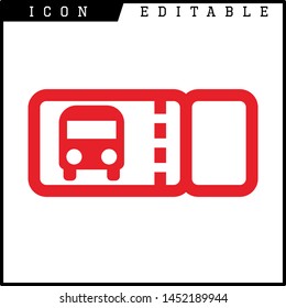 Ticket icon on white background. Vector illustration.