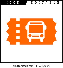 Ticket icon on white background. Vector illustration.