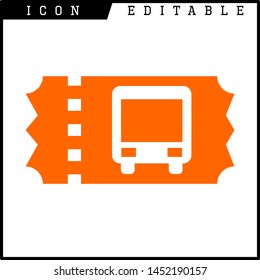 Ticket icon on white background. Vector illustration.
