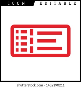 Ticket icon on white background. Vector illustration.