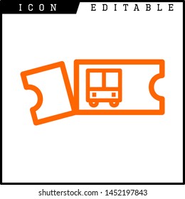 Ticket icon on white background. Vector illustration.