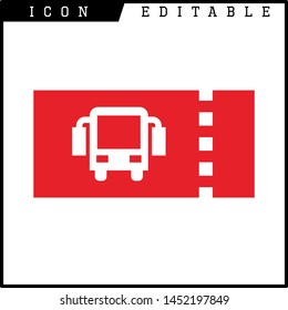 Ticket icon on white background. Vector illustration.