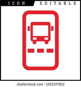 Ticket icon on white background. Vector illustration.