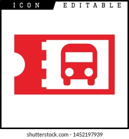 Ticket icon on white background. Vector illustration.