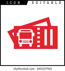 Ticket icon on white background. Vector illustration.