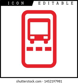 Ticket icon on white background. Vector illustration.
