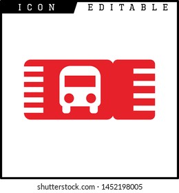 Ticket icon on white background. Vector illustration.