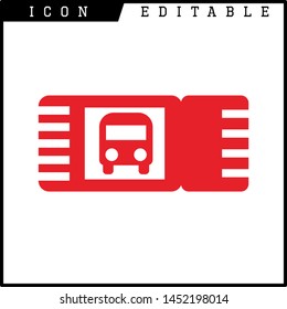 Ticket icon on white background. Vector illustration.
