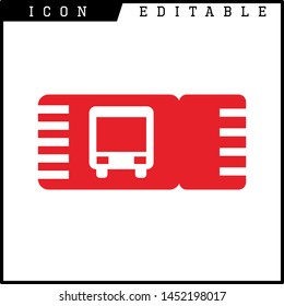 Ticket icon on white background. Vector illustration.