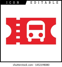 Ticket icon on white background. Vector illustration.