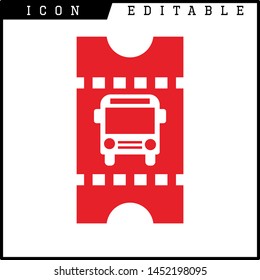 Ticket icon on white background. Vector illustration.