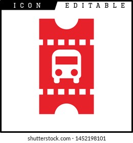 Ticket icon on white background. Vector illustration.