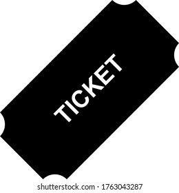 Icono de tickets sobre fondo blanco. Ilustración del vector