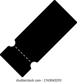 Ticket icon on white background. Vector illustration