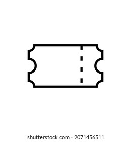 ticket icon on white background